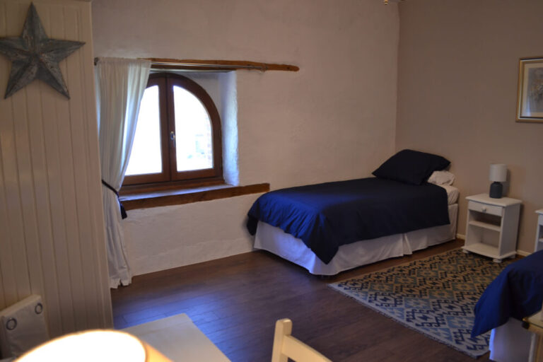chambre Bleue 2 lits séparés - Chambres d'hôtes L'envers à Abzac